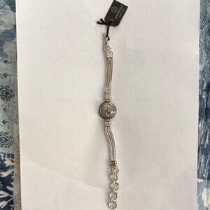 Elegant Silver Bracelet with Round Tennis Accent